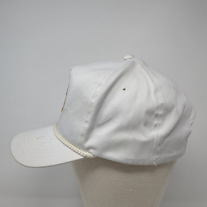 Crescent City Snapback Hat White One Size Adjustable Embroidered Rope Young An