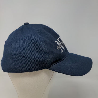 Unbranded Men's Strapback Hat Blue Embroidered New York City Logo Wool Blend
