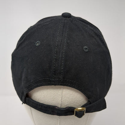 Unbranded Slideback Hat Black One Size Adjustable Vented Holes 6 Panel Blank
