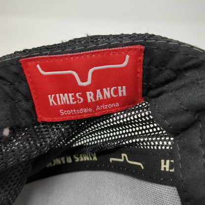 Kimes Ranch Trucker Hat Black One Size Mesh Back Snapback Scottsdale Flat Brim