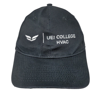 UEI College HVAC Strapback Hat Black One Size Embroidered Port & Company