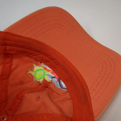 J Hats Baseball Cap Orange One Size Puerto Rico Embroidered Sun Graphic Hat