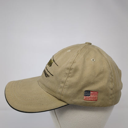 Boeing Slideback Hat Tan One Size Adjustable Embroidered Patriotic 6 Panel