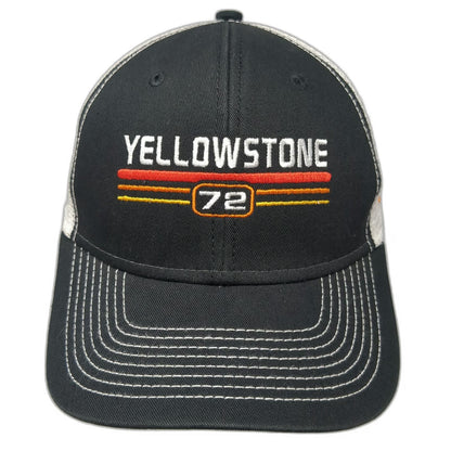 Ouray Trucker Hat Black One Size Yellowstone National Park YNP Mesh Snapback