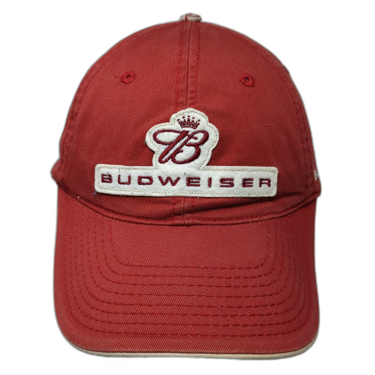 Budweiser Baseball Cap Red One Size Strapback Embroidered King of Beers Hat