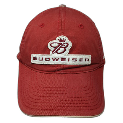 Budweiser Baseball Cap Red One Size Strapback Embroidered King of Beers Hat