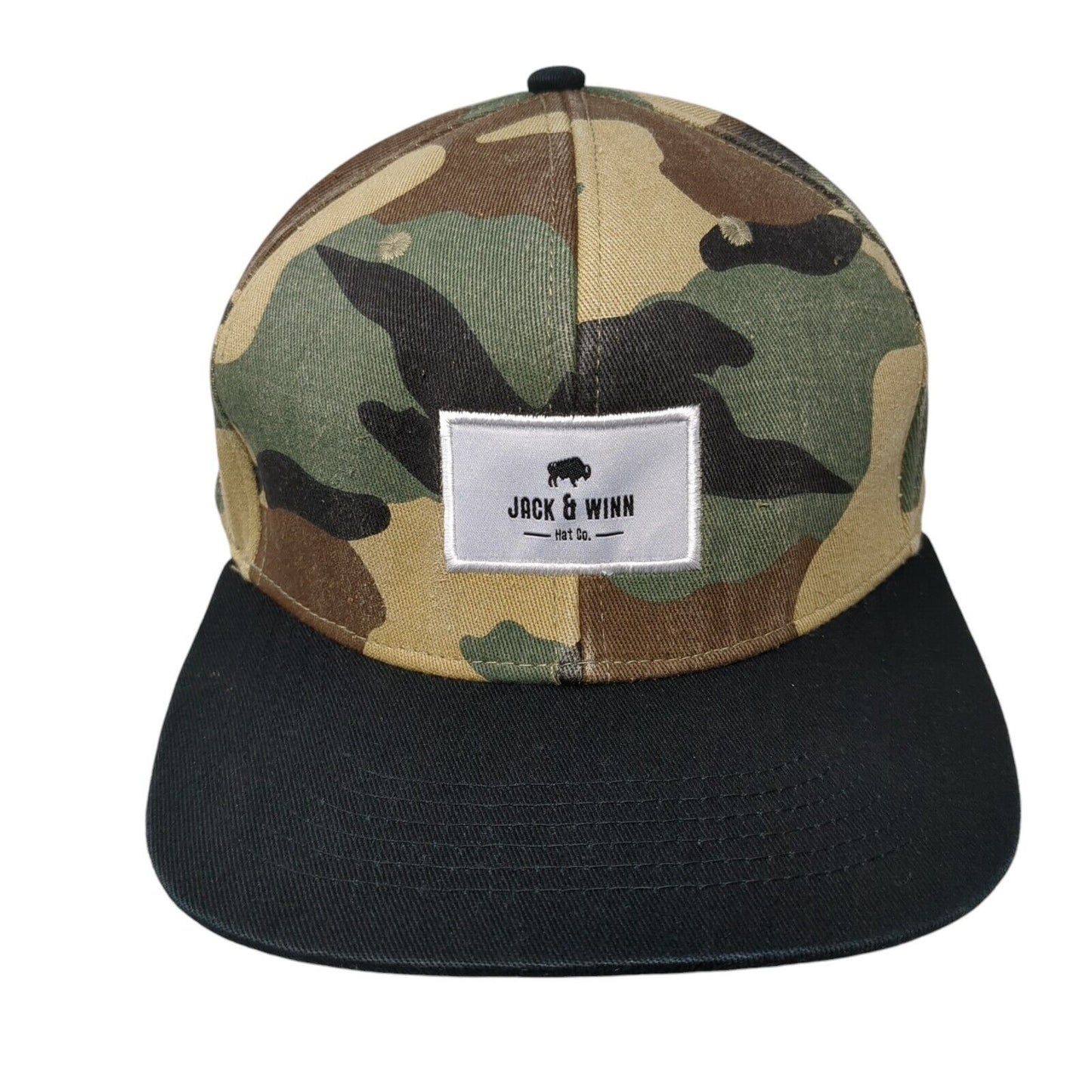 Jack & Winn Patch Snapback Hat Camouflage OSFA Adjustable 6 Panel