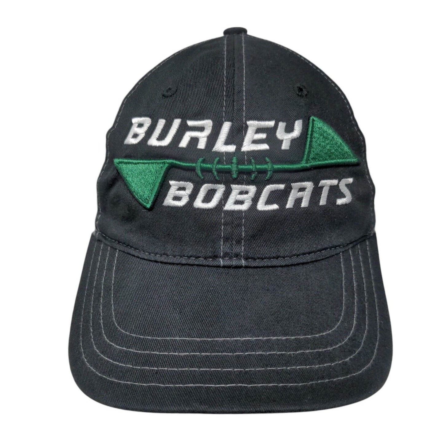 Burley Bobcats Snapback Trucker Hat Black OS Adjustable Mesh Back Richardson