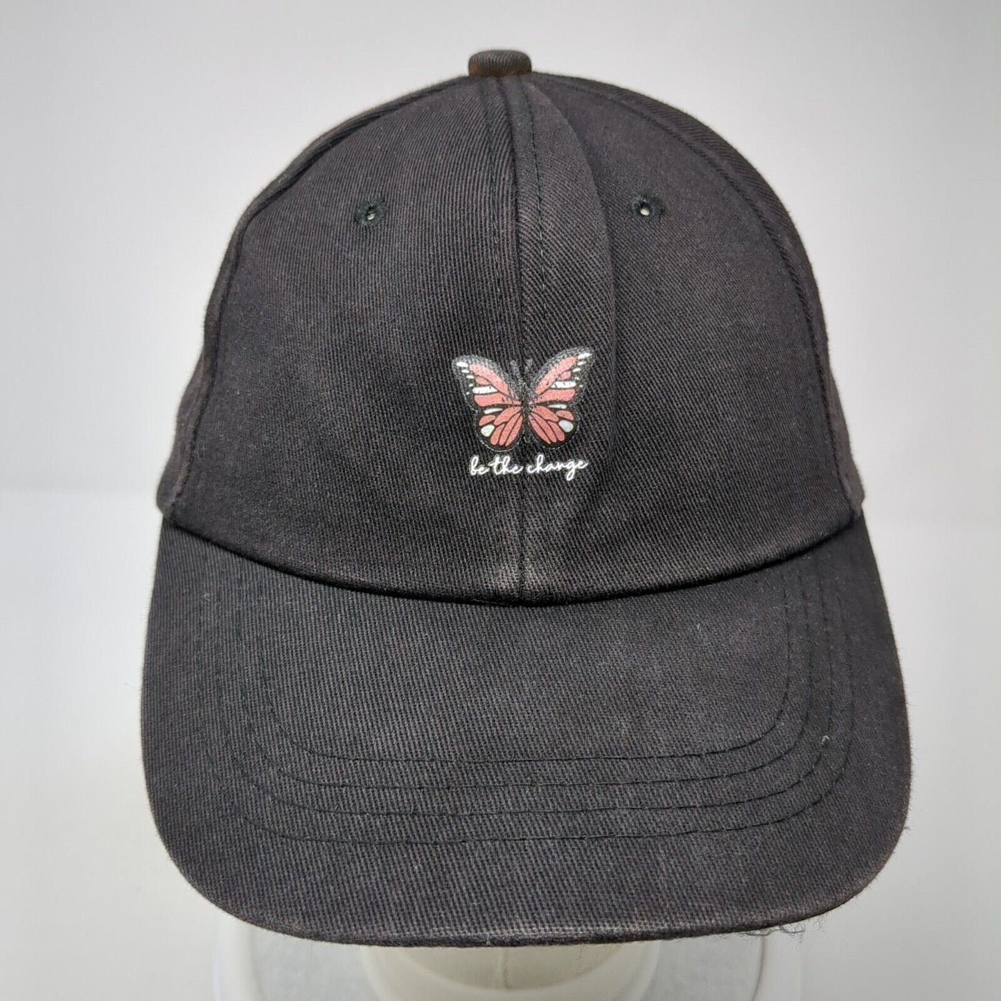 Be The Change Butterfly Slideback Baseball Cap Black OS Adjustable Polyester