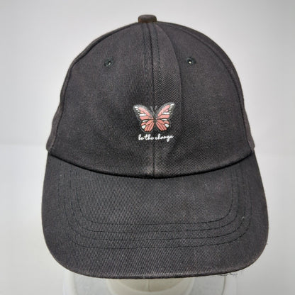 Be The Change Butterfly Slideback Baseball Cap Black OS Adjustable Polyester