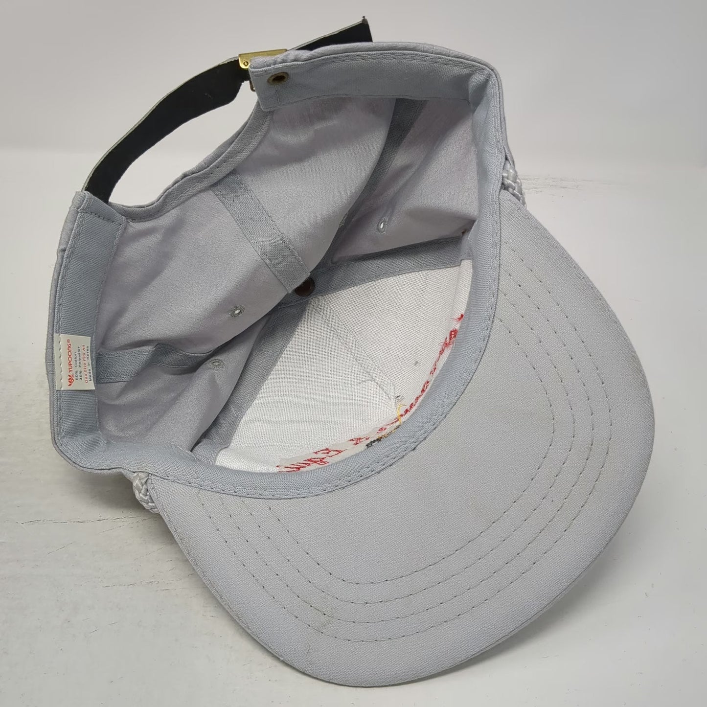 Yupoong 5 Panel Gray One Size Case Power Equipment Tractor Rope Agriculture Hat