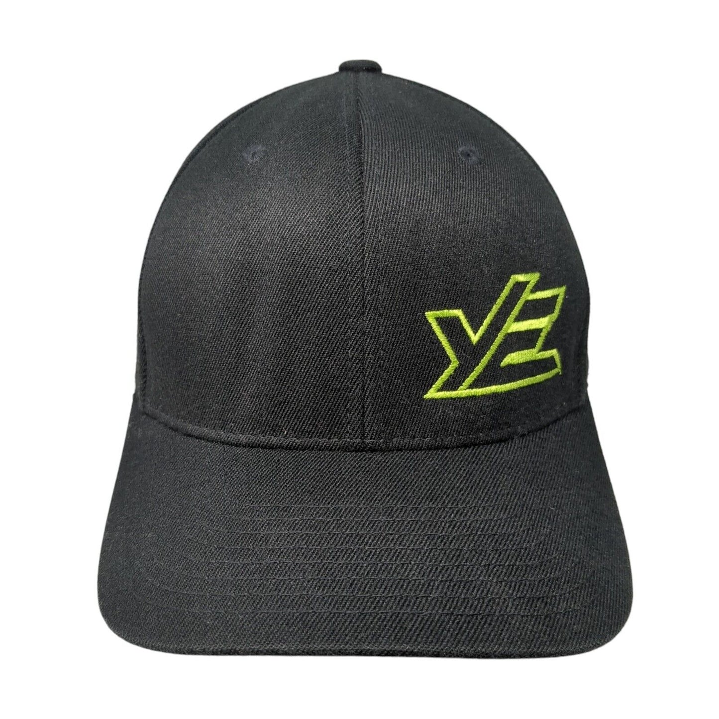 YE Young Enterprises Fitted Hat Black L-XL Embroidered Flexfit Yupoong