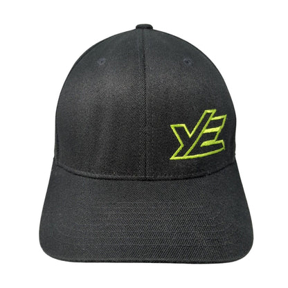 YE Young Enterprises Fitted Hat Black L-XL Embroidered Flexfit Yupoong