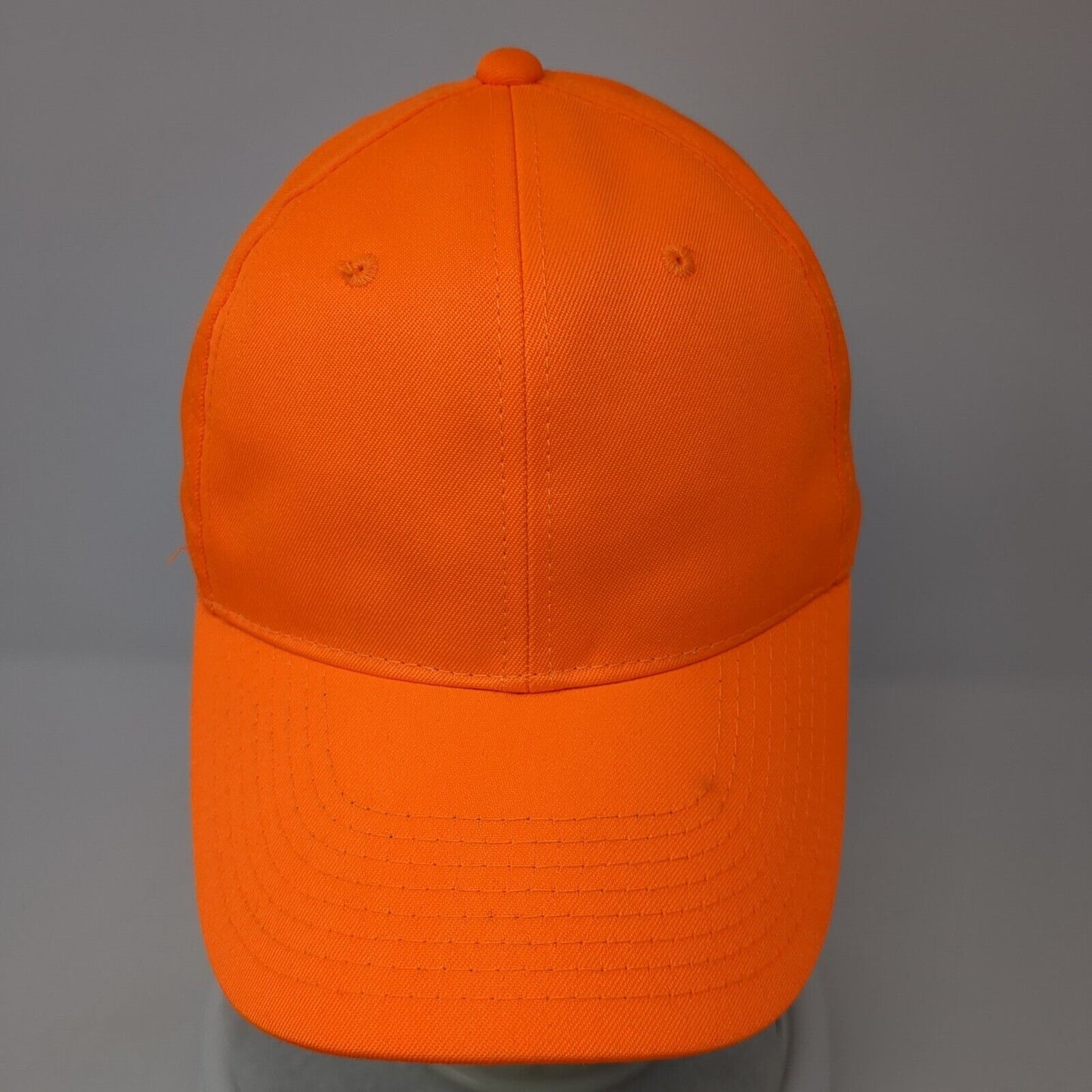 Signatures Snapback Hat Orange One Size Adjustable Vented Holes 6 Panel Blank