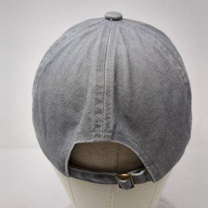 David And Young Slideback Hat Gray One Size Adjustable Embroidered Dog