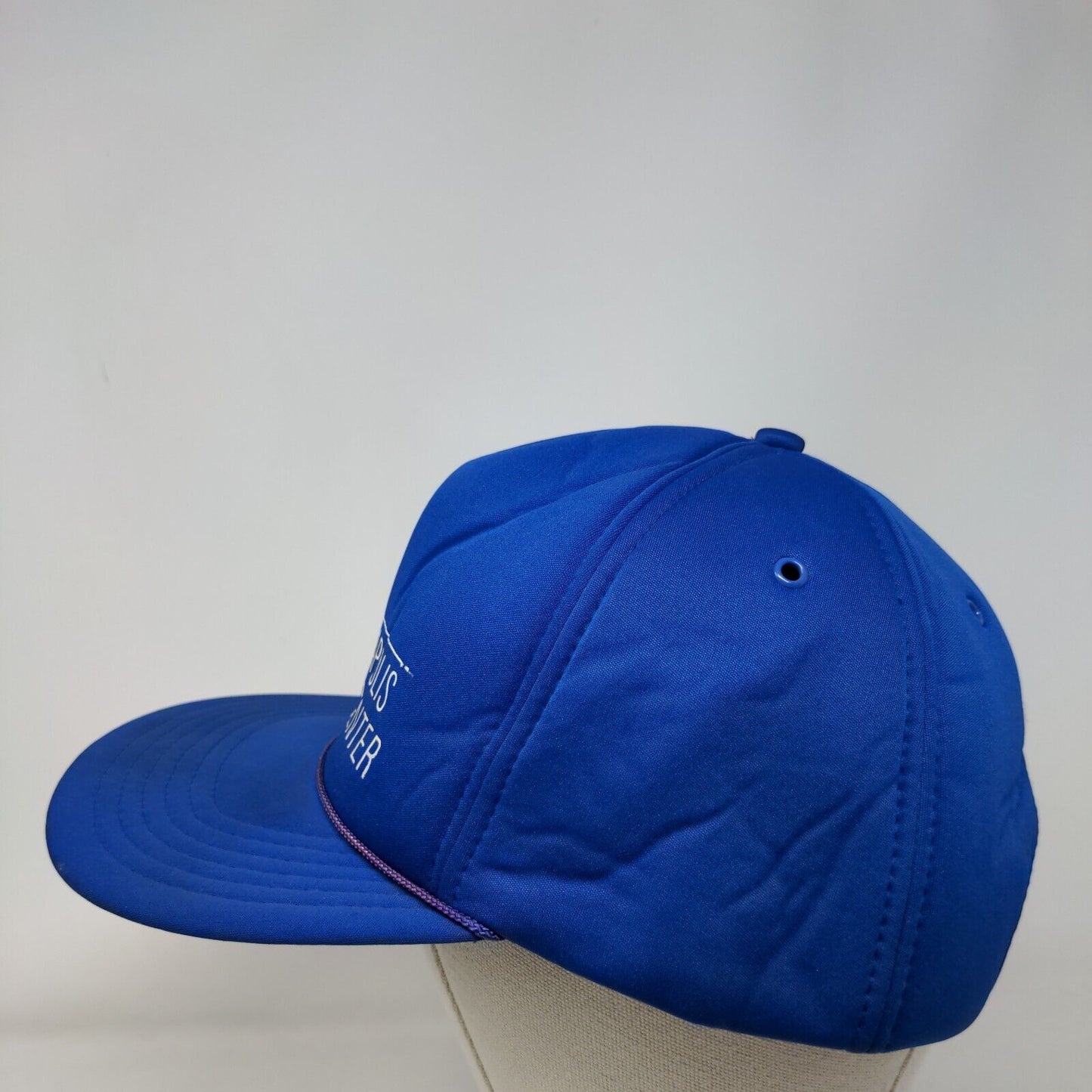 GE Indianapolis Service Center Snapback Rope Hat Blue OSFA Vent Holes