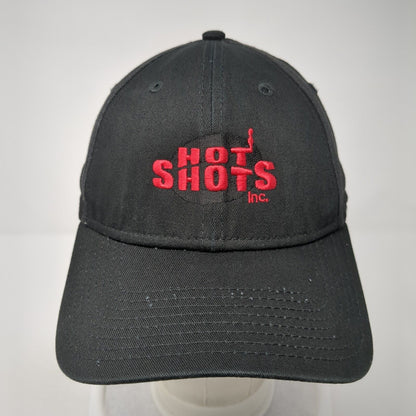 Hot Shots Inc. Strapback Hat Black OS Adjustable Embroidered 9Forty New Era