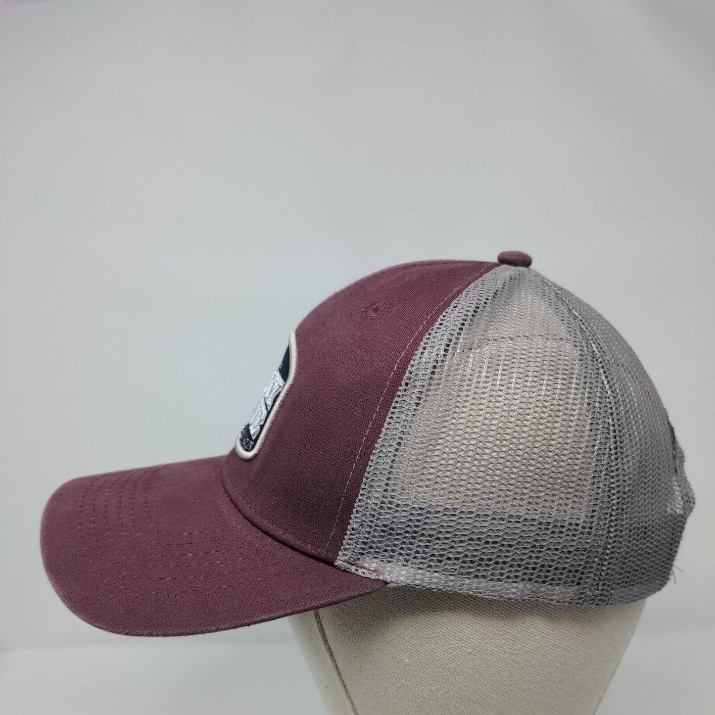 Salty Wave Snapback Trucker Hat Red OSFA Mesh Back Tsunami Surf Shop