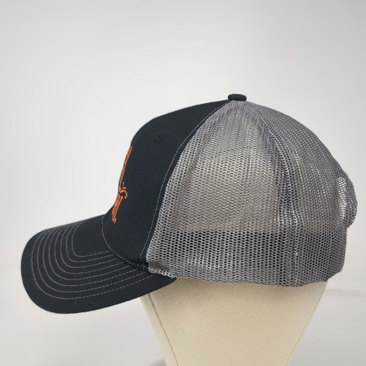 Richardson Trucker Hat Black Gray One Size Mesh Snapback Copper Brothel Brewery