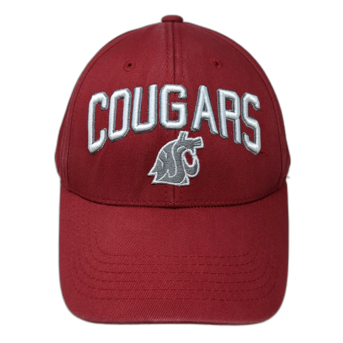 Washington State Cougars NCAA Top of the World Snapback Hat Red One Size Logo