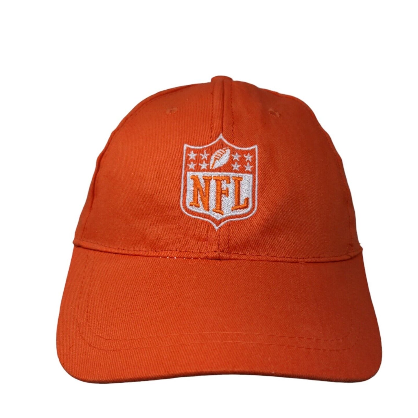 Oriental Trading Men's Strapback Hat Orange Embroidered NFL Logo Adjustable