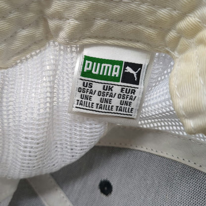 Puma Trucker Hat Black One Size Mesh Back Snapback Embroidered Logo Athletic
