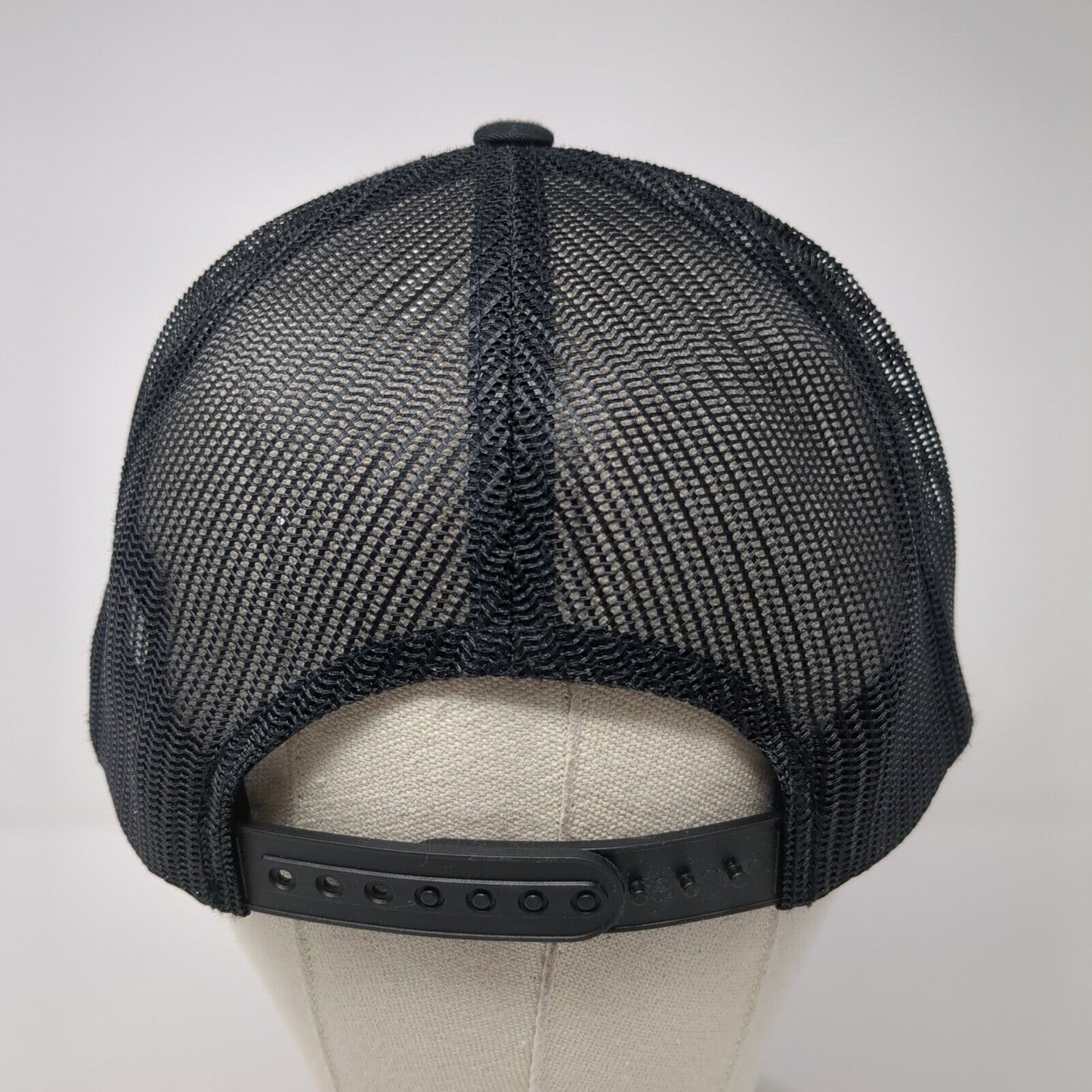 Portneuf Valley Snapback Trucker Hat Black One Size Mesh Back Sport-Tek