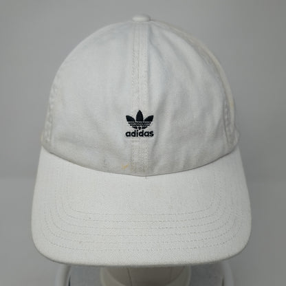 Adidas Trefoil Logo Slideback Hat White One Size Adjustable Embroidered