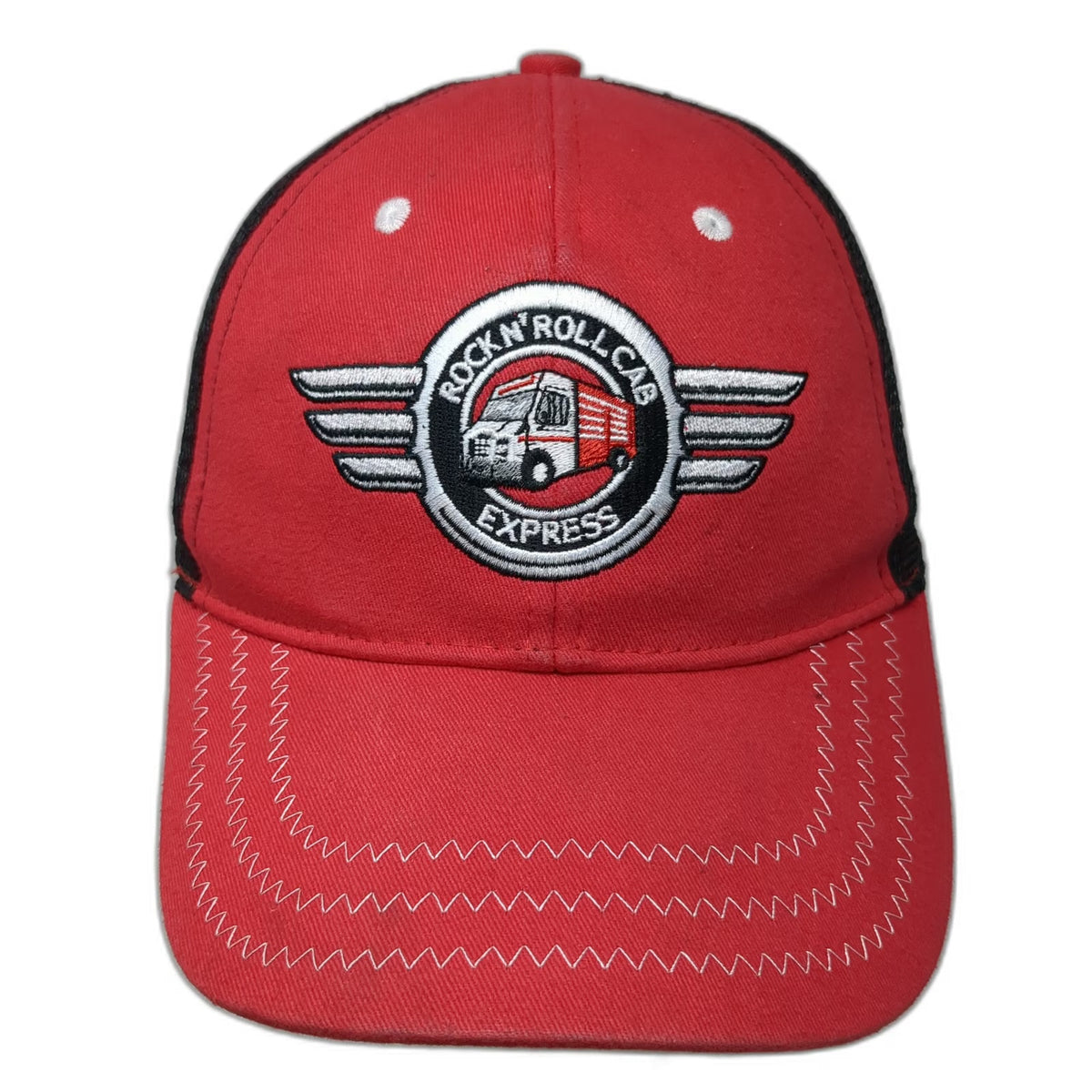 Snap-on Baseball Cap Red One Size Rock N' Roll Cab Express Mesh Strapback Hat