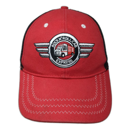 Snap-on Baseball Cap Red One Size Rock N' Roll Cab Express Mesh Strapback Hat