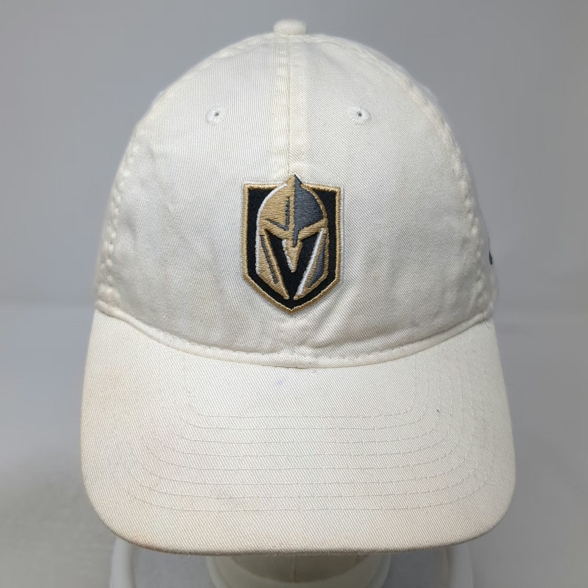 Adidas Vegas Golden Knights NHL White One Size Slideback Embroidered Logo Hat