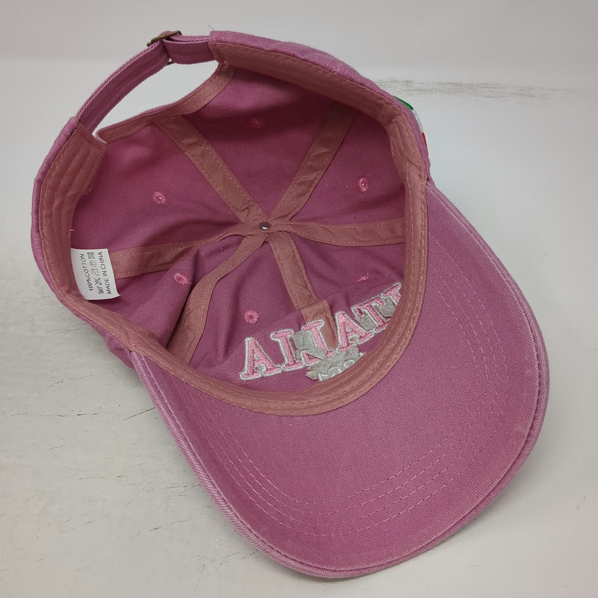 Tonny Fashion Baseball Cap Pink One Size Italia 1861 Embroidered Cotton Flag hat