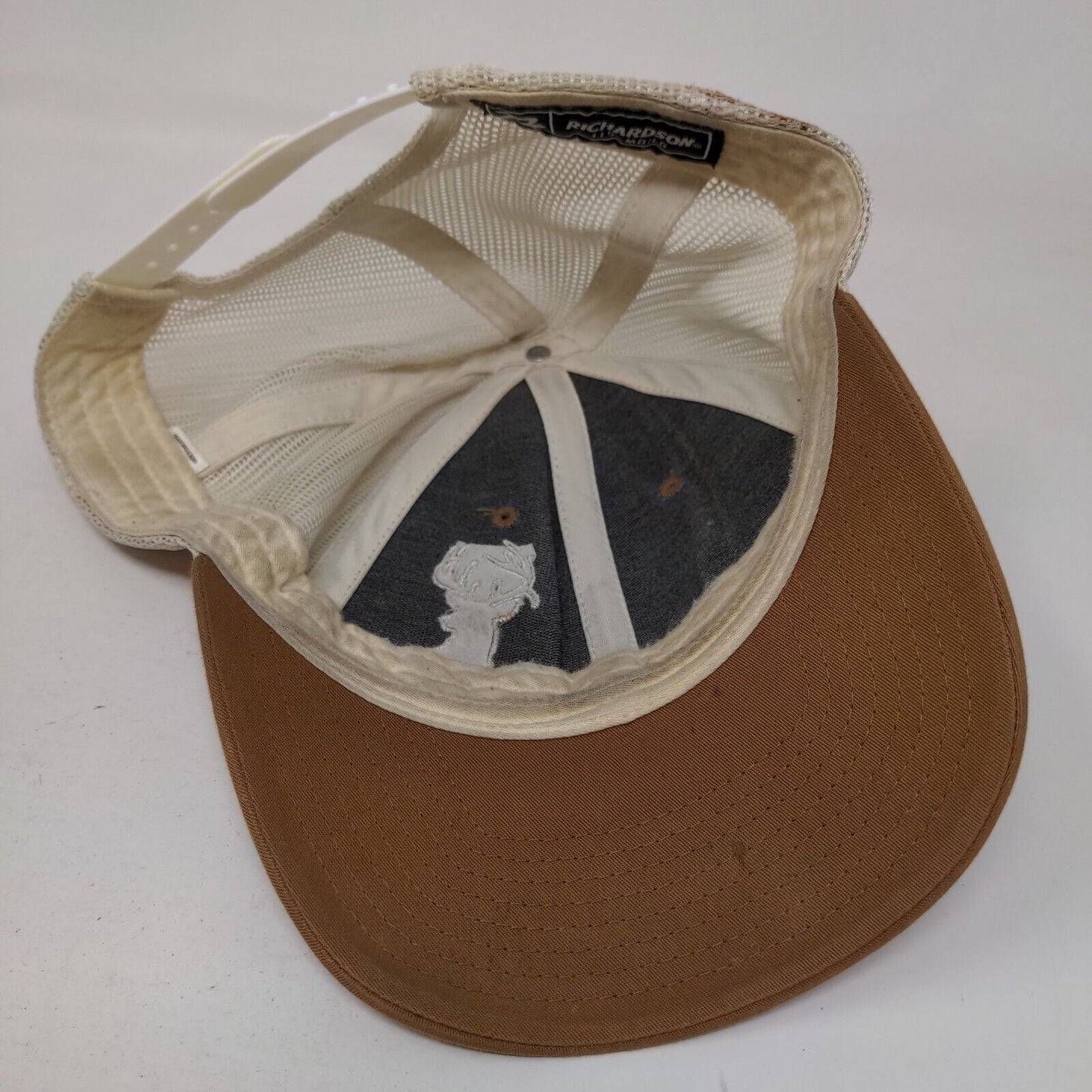 Southern Yell Snapback Trucker Hat Brown M/L Embroidered Mesh Back Richardson