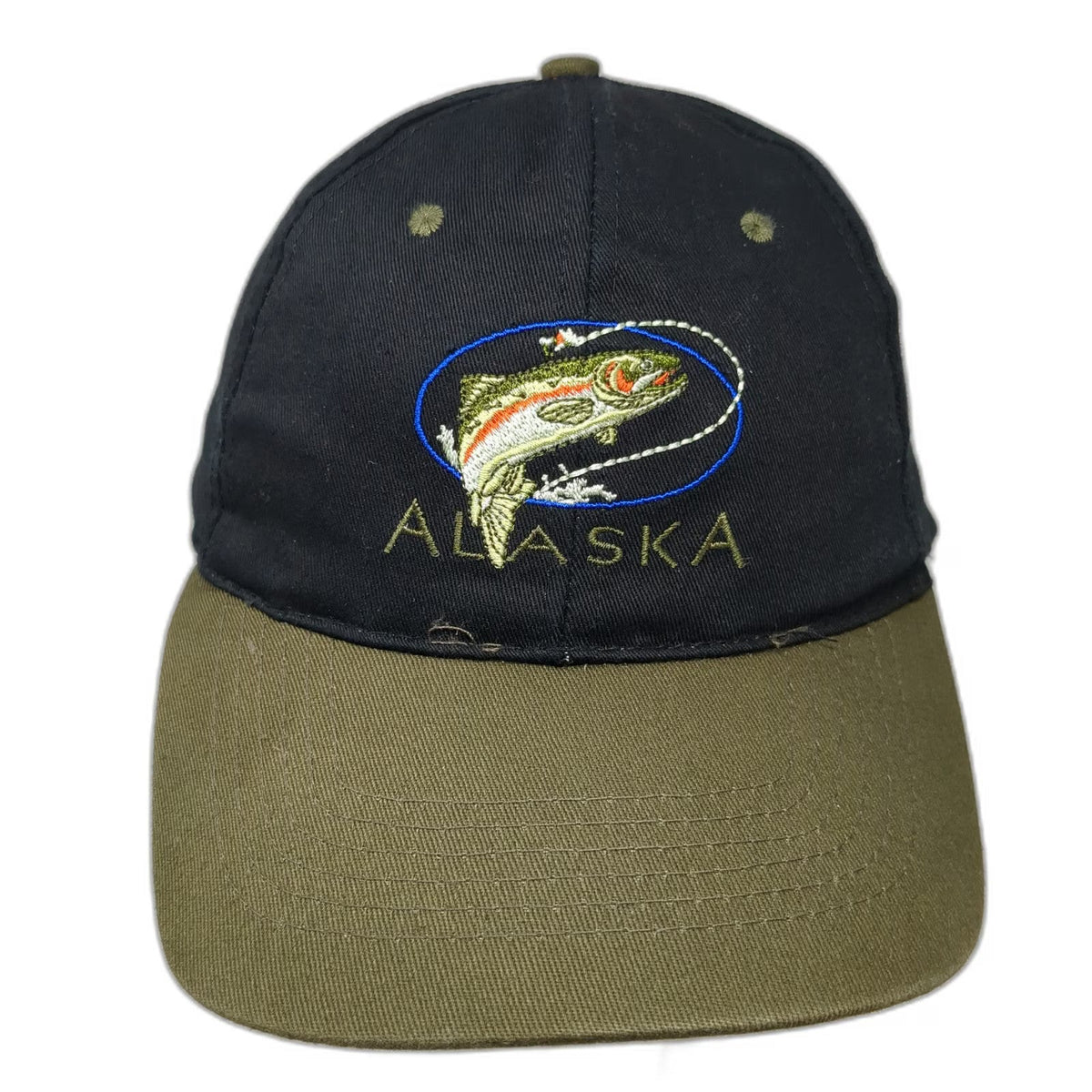Tongass Trading Company Snapback Black OSFM Alaska Trout Fishing Two Tone Hat