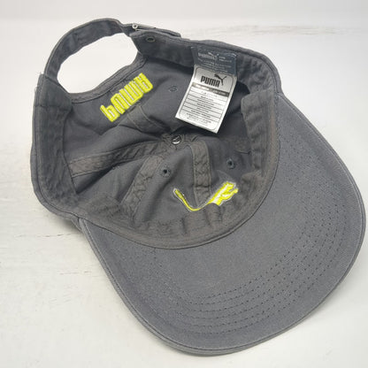 Puma Baseball Cap Gray One Size Leaping Cat Logo Cotton Slideback Buckle Hat