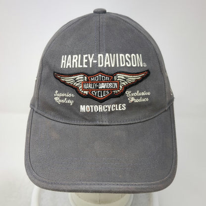 Harley-Davidson Baseball Cap Gray One Size Motorcycle Since 1903 Stretch Fit Hat