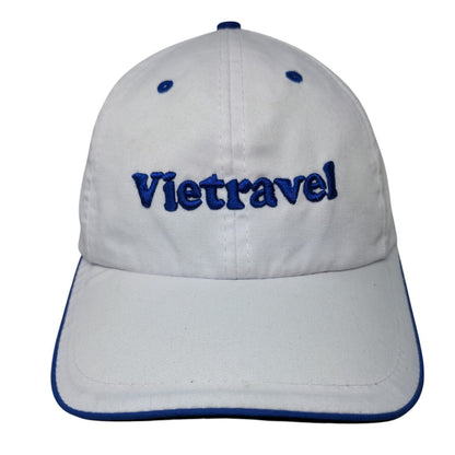 Vietravel Slideback Hat White OSFA Adjustable Embroidered 6 Panel