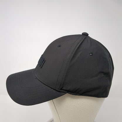 PUMA Fitted Hat Black One Size Stretch Embroidered Logo Vent Holes