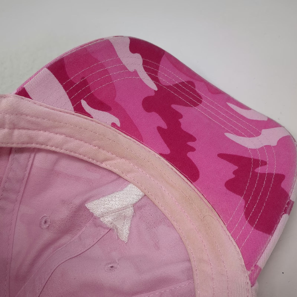 Anvil Baseball Cap Pink Camo One Size Embroidered YMCA Hat Adjustable Strapback