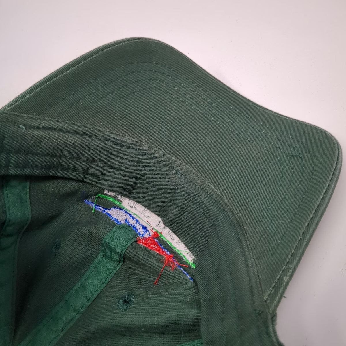 Otto Baseball Cap Green One Size Leather Strapback River Bend Golf Course Hat