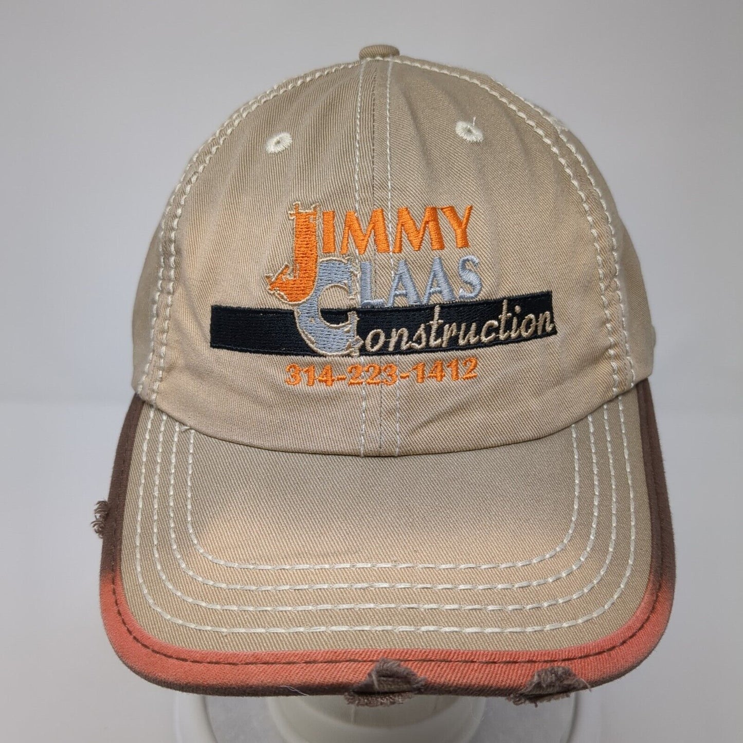 Jimmy Claas Construction Slideback Hat Tan One Size Adjustable 6 Panel