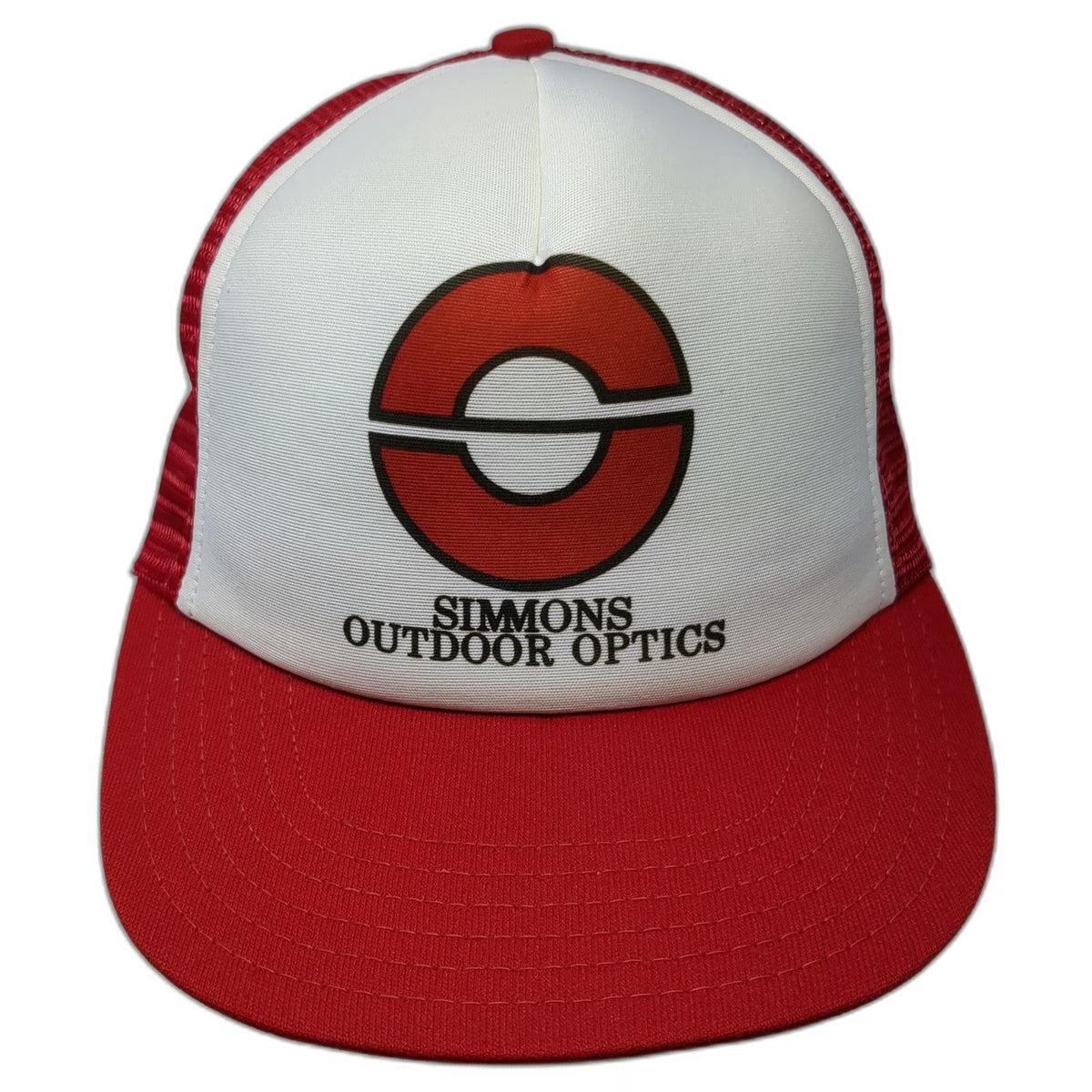 The Winner Trucker Hat Red One Size Simmons Outdoor Optics Mesh Snapback Hat