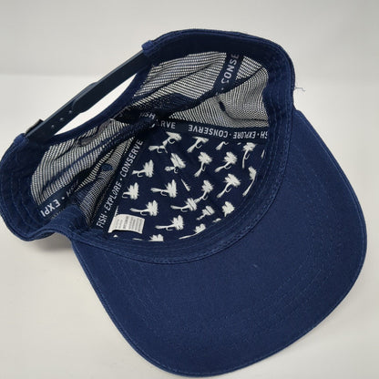 JD High Country Outfitters Jackson WY Snapback Trucker Hat Blue OS Mesh Back