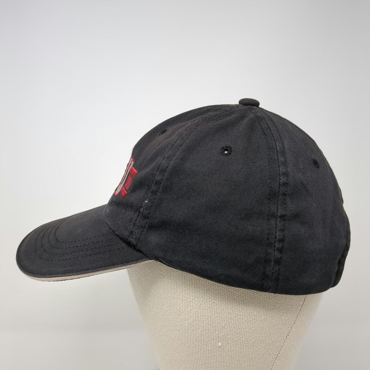 Washington State Cougars NCAA Sportsman Black Cap OSFM Slideback WSU 1890 Hat
