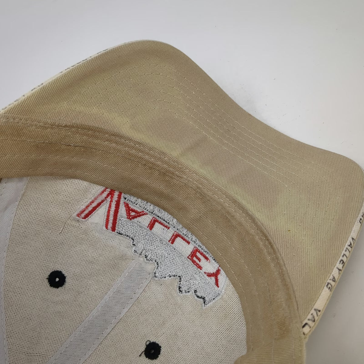 Bucks Bags Valley Agronomics Beige Baseball Cap One Size US Flag Logo Hat
