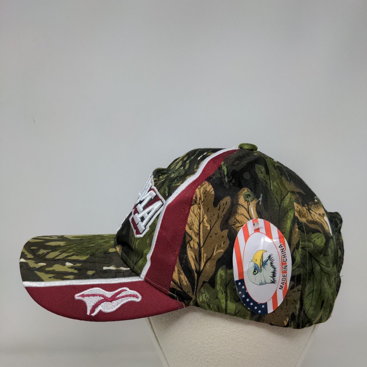 Alabama AL Strapback Hat Camouflage One Size Adjustable Embroidered Patriotic