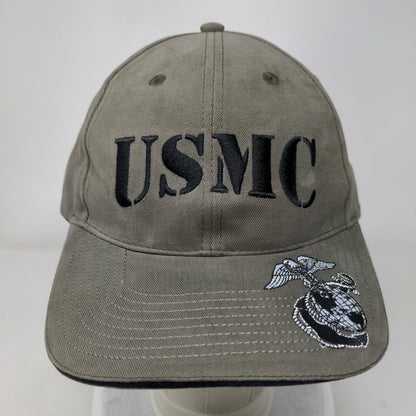 USMC Strapback Hat Grayish-Green OSFA Adjustable Embroidered W/Tags Rothco
