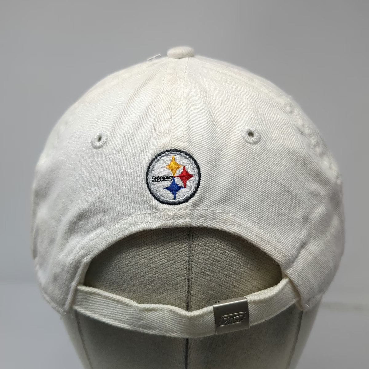 Reebok Pittsburgh Steelers NFL Cap White One Size Slideback Cotton Embroidered