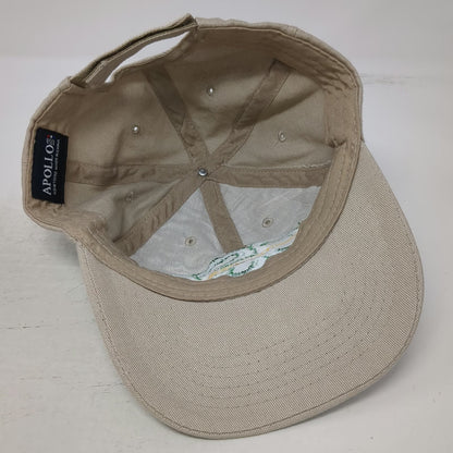 Apollo USA Baseball Cap Beige One Size CST Pine Tree Logo Embroidered Hat Curved