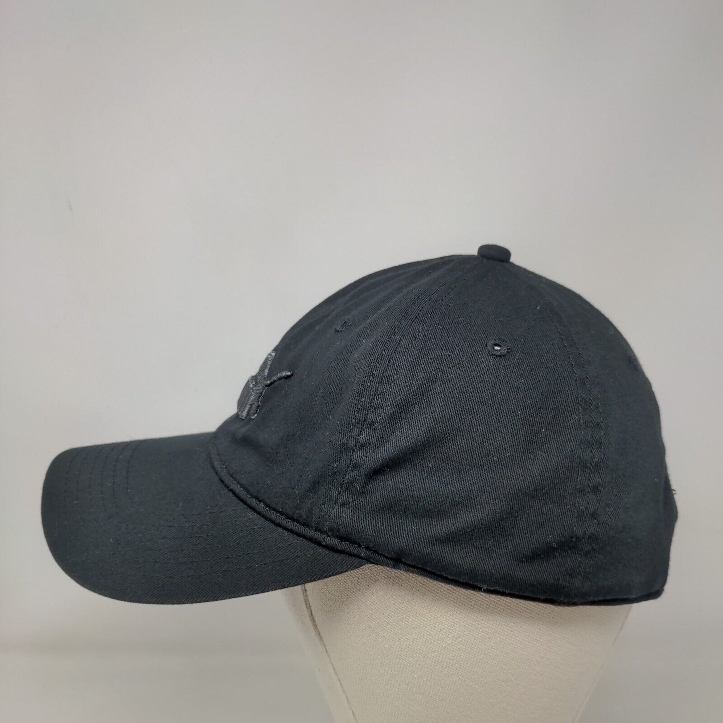 PUMA Slideback Hat Black One Size Adjustable Embroidered Logo 6 Panel